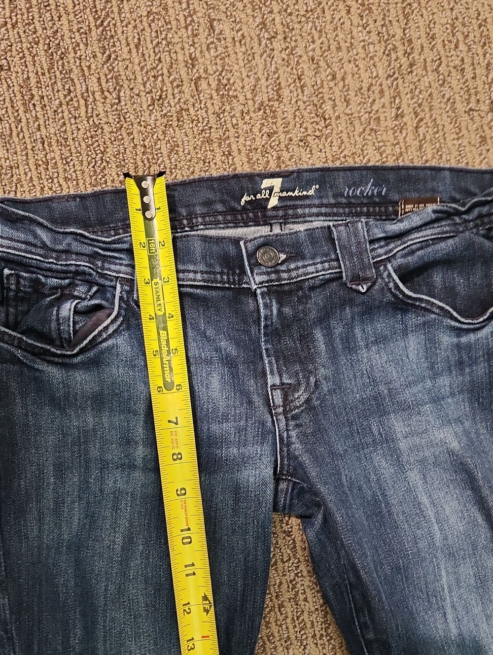 7 For All Mankind Rocker Jeans Size 30 - Picture 12 of 16